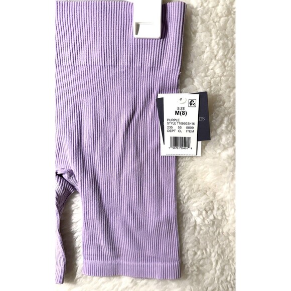 Grayson Threads Kids Bike Shorts Girls Ribbed Pull On - Purple - Size M (8) NWT - Picture 3 of 4